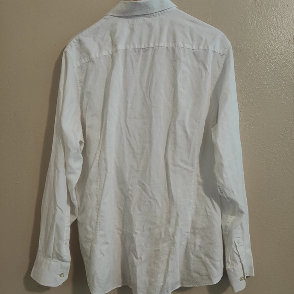 Men's Murano collezione size XL white floral print long sleeve shirt - Picture 6 of 6